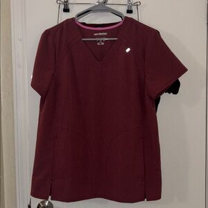 Scrubstar Burgundy Scrub Top